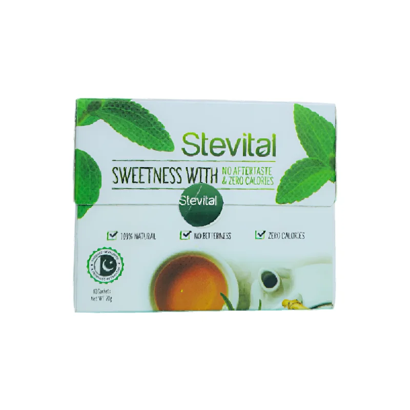 STEVITAL-25 GRAMS SACHET BOX-SWEETNESS WITH 0 CALORIES & NO