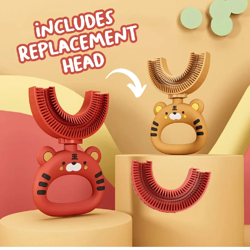 Tiger U-Shaped Sensory Toothbrush with Replacement Head